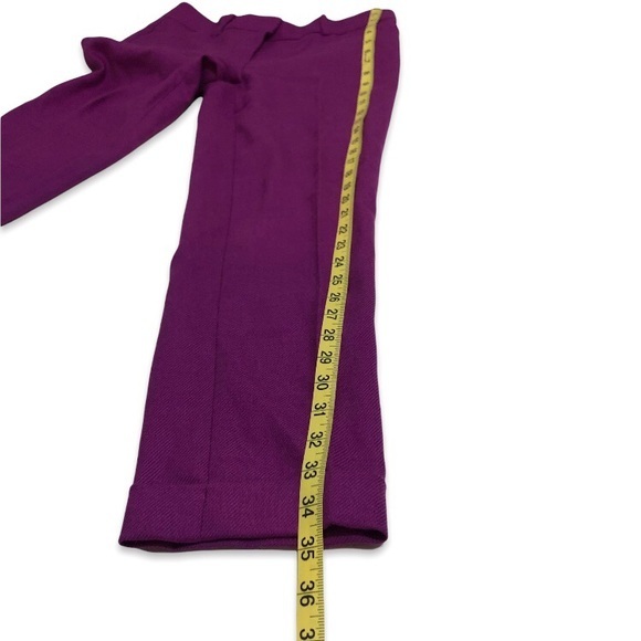 NWOT LOFT Marisa Wool Blend Cuffed Ankle Pants Trousers Office Work Wear New - Picture 7 of 16